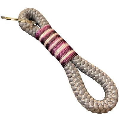 Schlüsselanhänger handgefertigt der Marke AlsterStruppi in grau, buntes Takelgarn