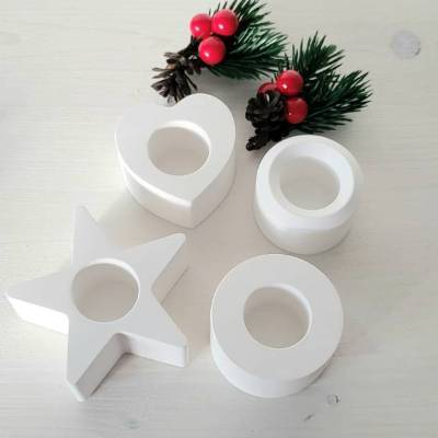 Kerzenhalter Set / Kerzenständer / Raysin Deko / Geschenk zu Weihnachten / Skandi Deko / Weihnachtsdeko schwarz weiß Ker
