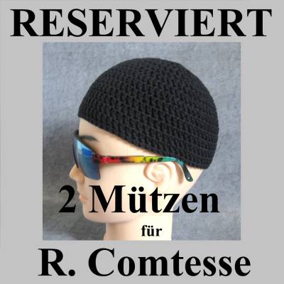 RESERVIERT! 2 Männermützen extrakurz (ohrfrei) aus Baumwolle mit Elasthan