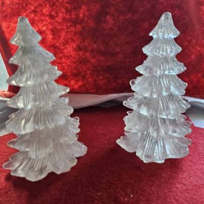Tannenbaum Epoxidharz Silber Glitzer