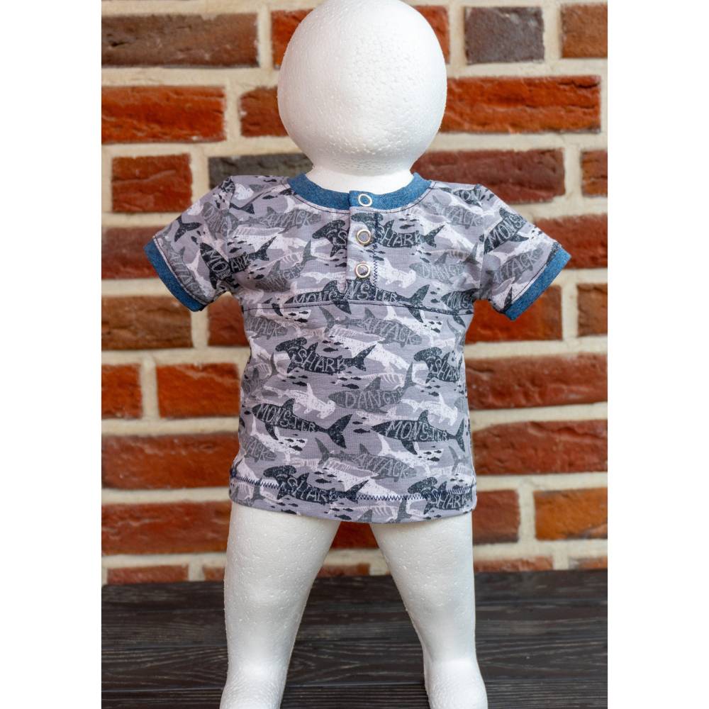 Ebook & Schnittmuster 'Linn' – Shirt/Kleid mit Knopfleiste für Babys & Kleinkinder, inkl. PDF-Anleitung (Größe 56-98) Bild 3