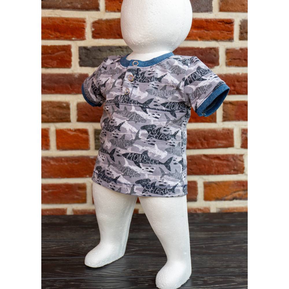 Ebook & Schnittmuster 'Linn' – Shirt/Kleid mit Knopfleiste für Babys & Kleinkinder, inkl. PDF-Anleitung (Größe 56-98) Bild 7