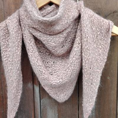 Strickanleitung einfachste Dreiecktuch, Wolltuch, Tuch stricken groß oder klein. (Sprache Deutsch)