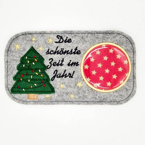 Stickdatei Weihnachten Mug Rug