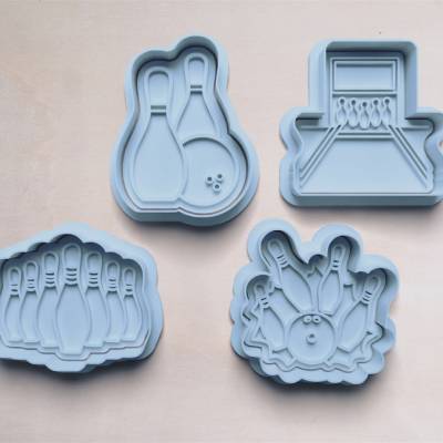 Bowling Motive Keksausstecher | Cookie Cutters | Ausstechform | Keksform | Trophäen Kekse | Bowling Fan Geschenk