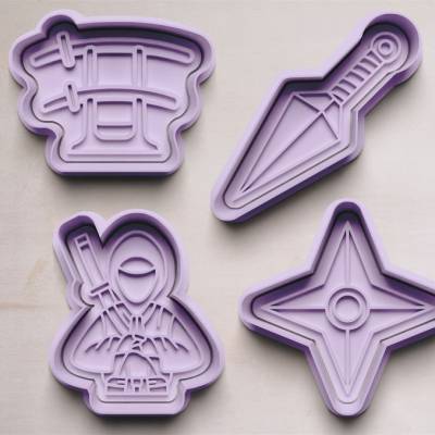 Ninja Keksausstecher | Cookie Cutters | Ausstechform | Keksform | Shuriken Katana Motive für Keksformen