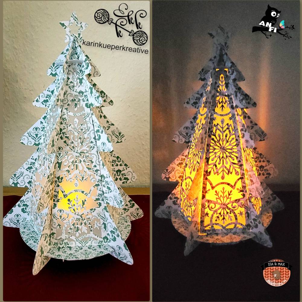 Plotterdatei Weihnachtsbaum Laterne Bild 2