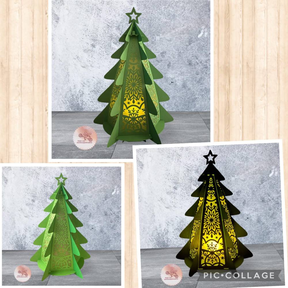 Plotterdatei Weihnachtsbaum Laterne Bild 4