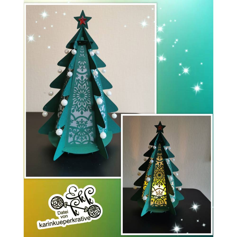 Plotterdatei Weihnachtsbaum Laterne Bild 5