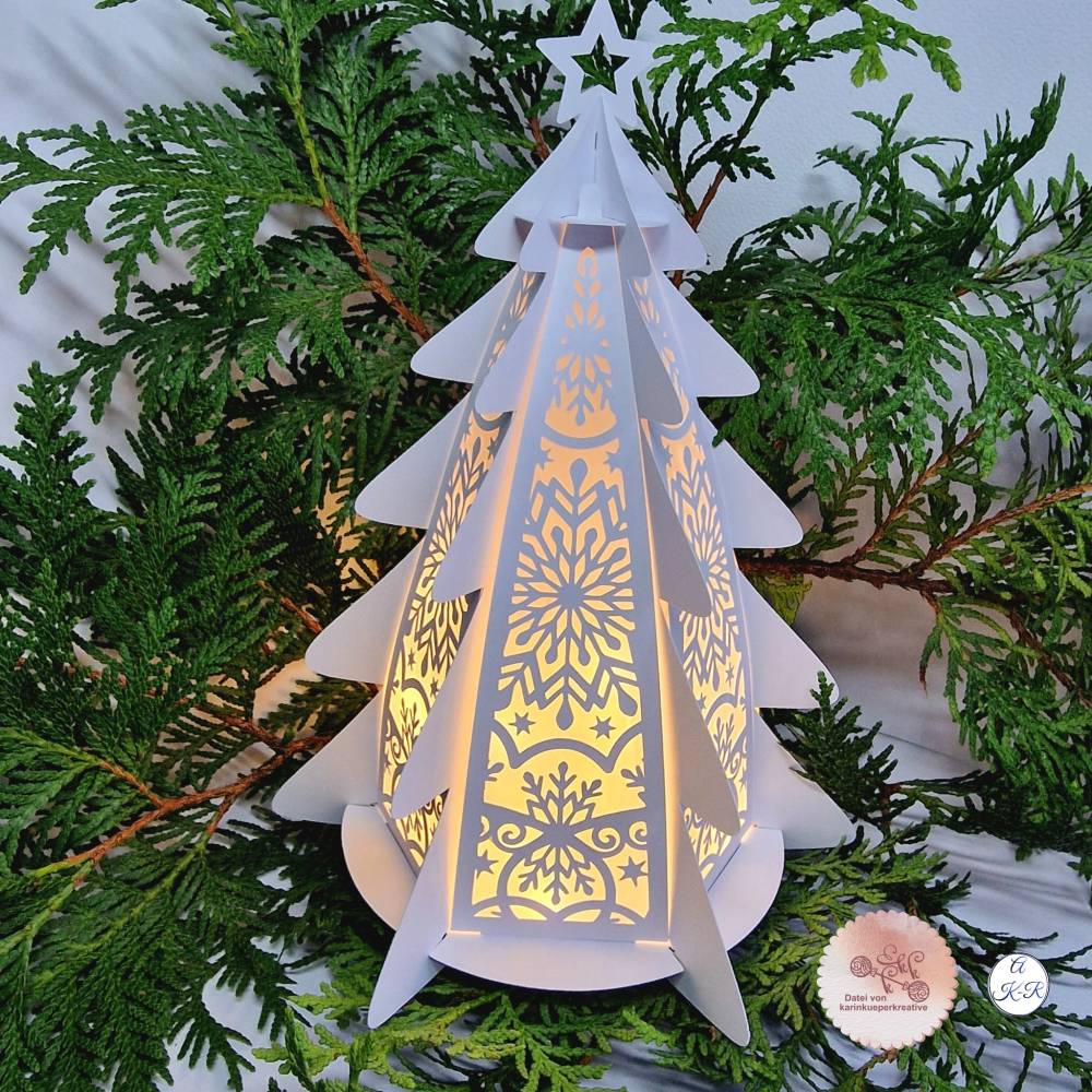 Plotterdatei Weihnachtsbaum Laterne Bild 7