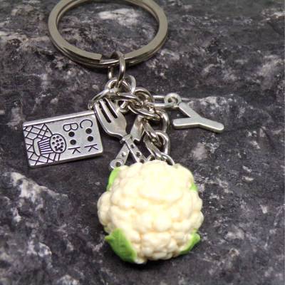 Personalisierter Schlüsselanhänger Koch Köchin Glücksbringer Blumenkohl Geschenk Prüfung Hobby