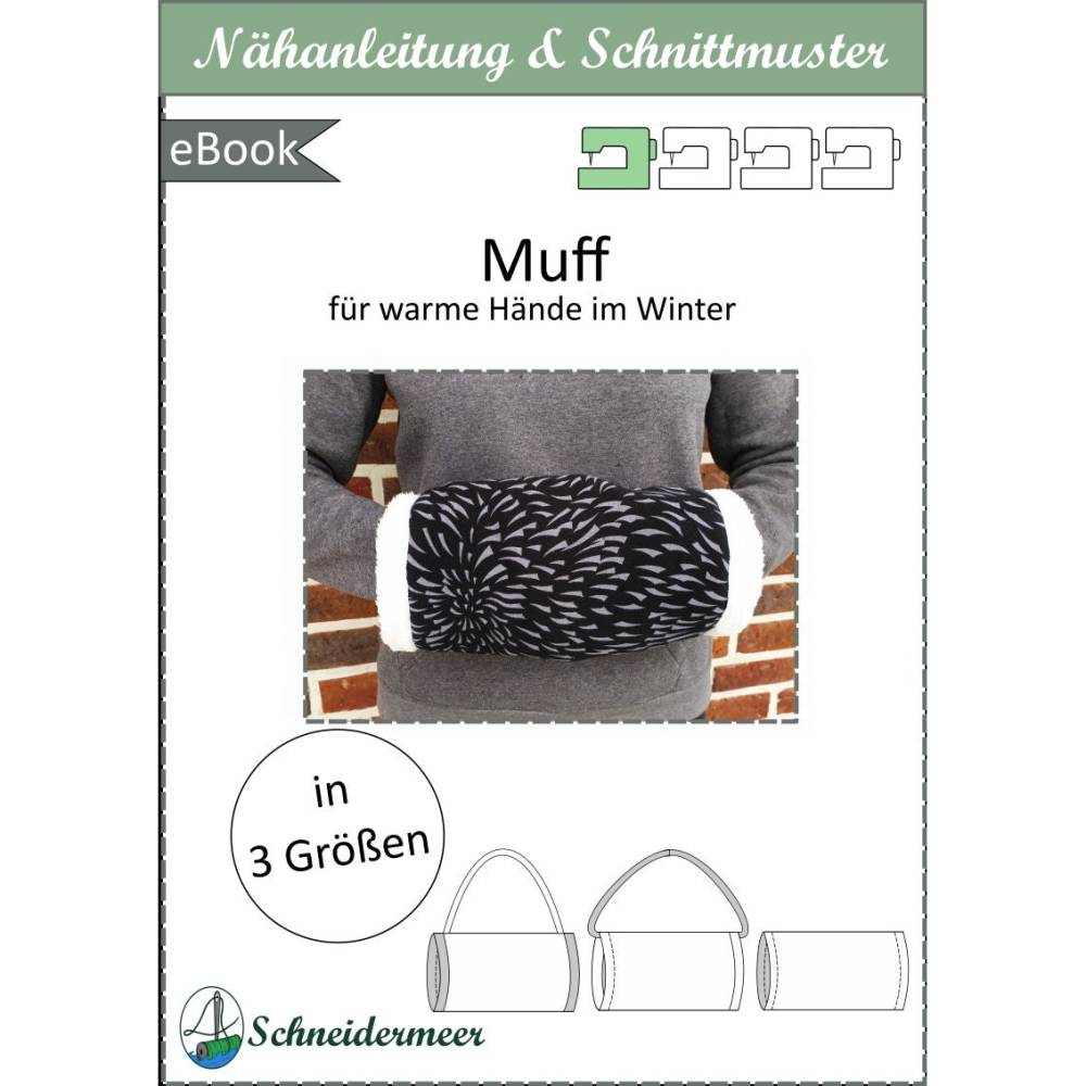 eBook Schnittmuster „Wintermuff“ – Handwärmer für Kinder, Damen, Herren (PDF, A4) Bild 7