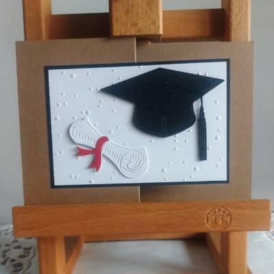 Z-Fold Karte zur Promotion, zum Bachelor, Master, Abitur, Examen