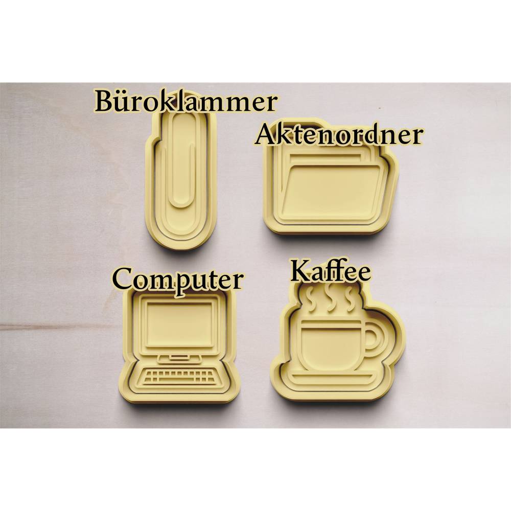 Büro Keksausstecher | Cookie Cutters | Ausstechform | Büro Motive Keksform | Aktenordner Ausstecher