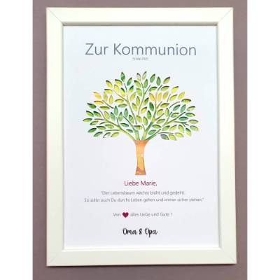 Geldgeschenk zur Konfirmation Erstkommunion Firmung Jugendweihe Taufe Mädchen Junge, Lebensbaum