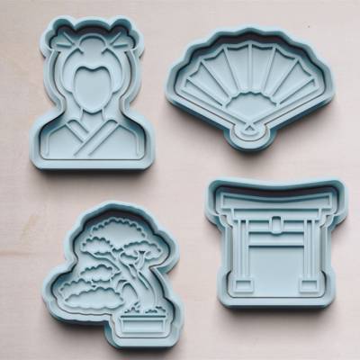 Japan II Keksausstecher | Cookie Cutters | Ausstechform | Japan Keksform | Geisha Ausstecher | Bonsai Ausstechform