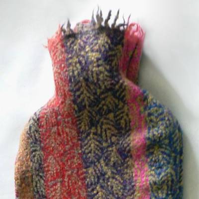 Wärmflasche, Hülle 100 % Wolle (Merino) gewalkt