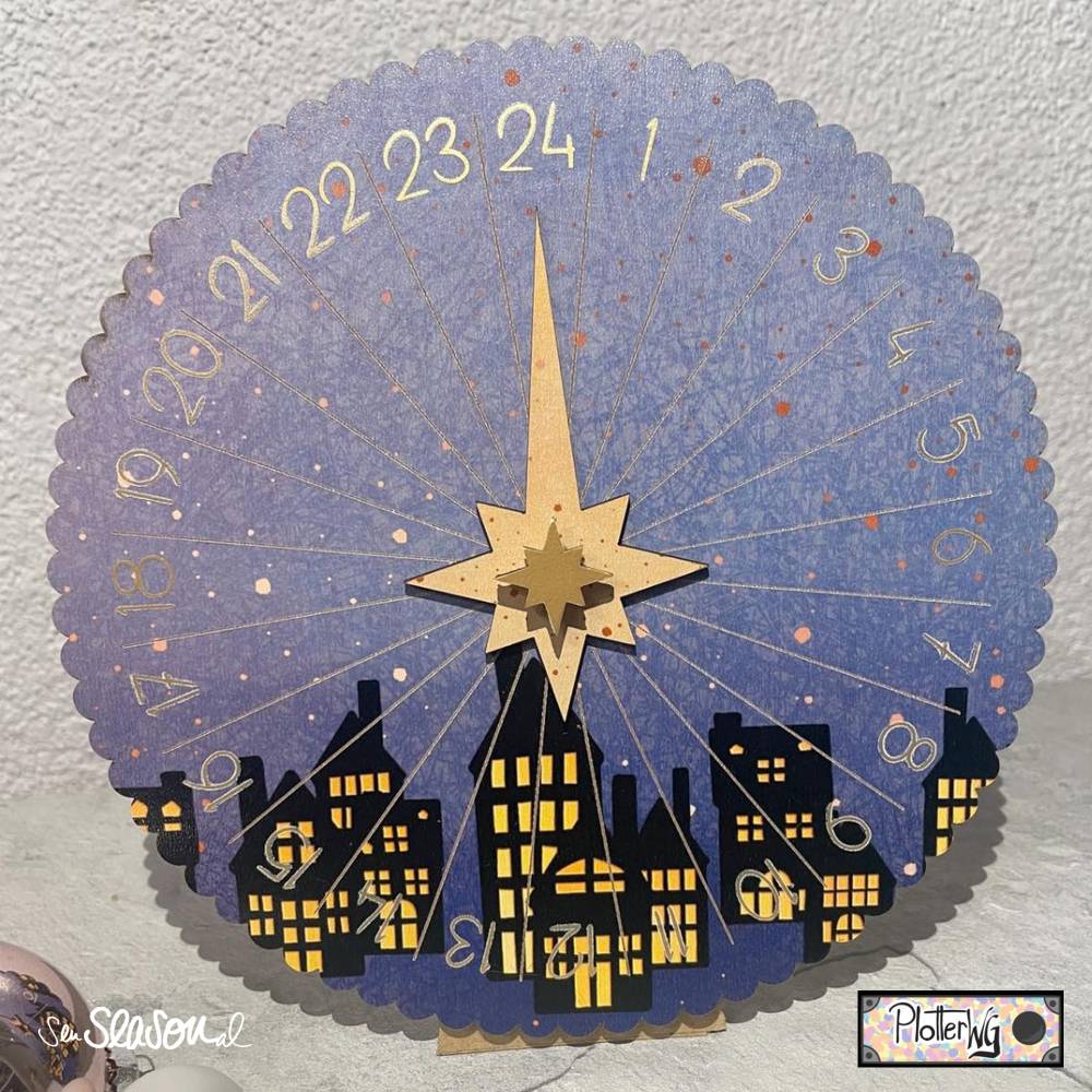 Digipapierset Weihnachtshäuschen, Weihnachtspapier für Geschenke, Adventskalender, Deko rund um Weihnachten Bild 4