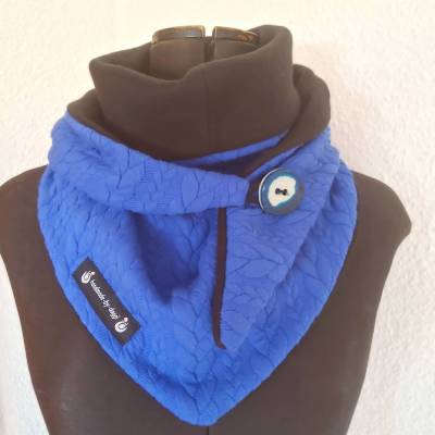 Schaltuch, Dreiecktuch, mit Knopf, Wickelschal, Tuch, Kuscheltuch, Wendeschal