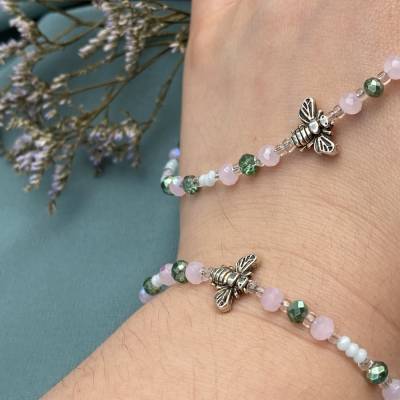 Set Perlenkette & Perlenarmband Biene