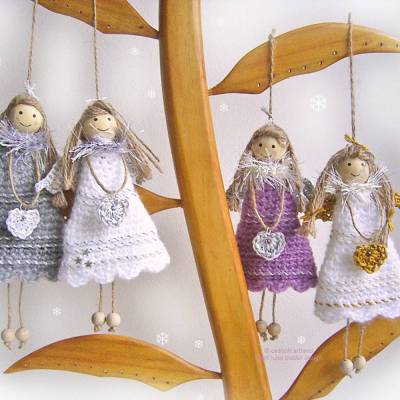 Häkelanleitung HERZENGEL ... Schutzengel, Dekobaumler, himmlische Geschenke-Idee mit Herz