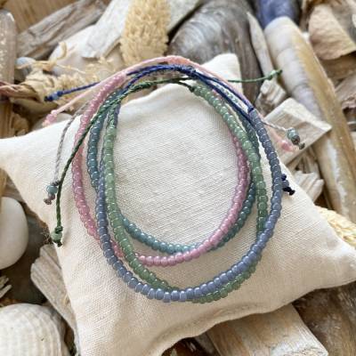 „Ocean Colours“ - Armbänder mit hochwertigen Miyuki-Rocailles in Meeresfarben