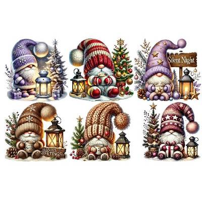 Bügelbilder Bügelmotiv Gnom Zwerg Wichtel Weihnachten Winter Junge Mädchen Höhe 20cm
