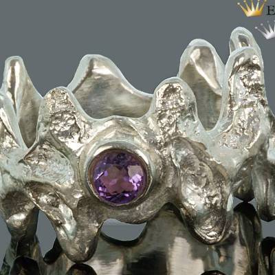 Goldschmiede Silberring "Zigzag", Silberring, Ring Silber, massiv Sterling Silber, Weihnachten Geschenk