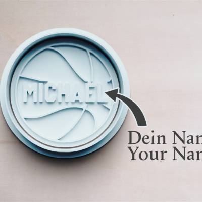Personalisierbarer Basketball | Keksausstecher | Cookie Cutters | Ausstechform | Keksform mit Wunschnamen
