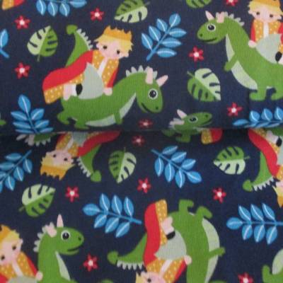 Baumwolljersey Dinoland marine (1m/12,-€)