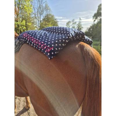 Dinkelspelzkissen Wärmekissen Pferd, personalisierbar auch für Hunde, Katzen & Kleintiere Größe S-XL