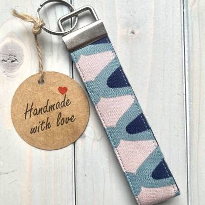 Schlüsselband Schlüsselanhänger "Blue&Pink"