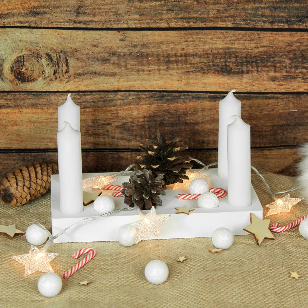 Adventskranz Tablett aus Gießpulver