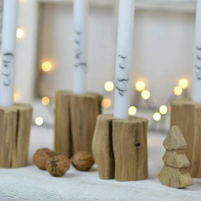 Kerzenständer Krumme Dinger Eiche Unikate