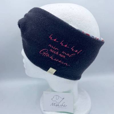 Stirnband extra breit , KU 56 - 58 cm, Fleece, Winter Stirnband, Glühwein