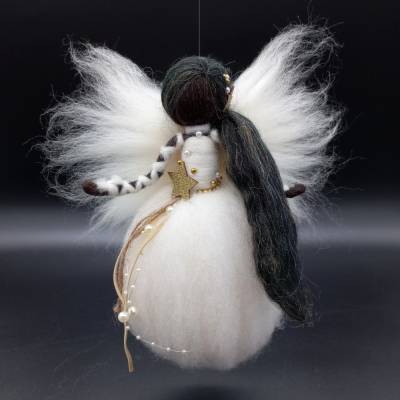Weihnachtsengel AMYRA - Filzfee Deko Elfe Schutzengel Mobile Fenster Fee Waldorf Engel Geschenk XMAS Schutzengel