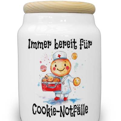 Cookie Dose, Keksdose, lustiger Spruch Cookie Notfälle, Geschenk, Weihnachten, Geburtstag, Anerkennung, Dankeschön