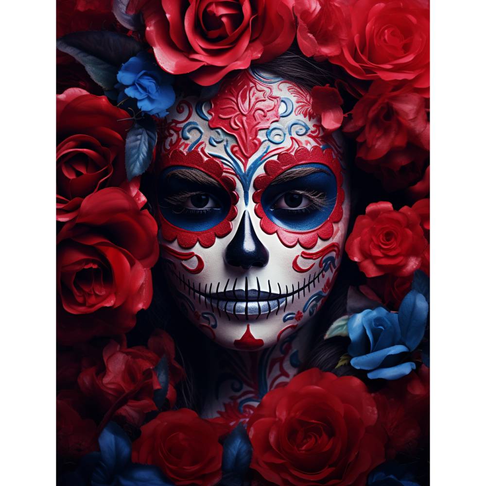 212 Dia De Los Muertos Malbuch Schädel und Frauen zum ausdrucken PDF digital Bild 3