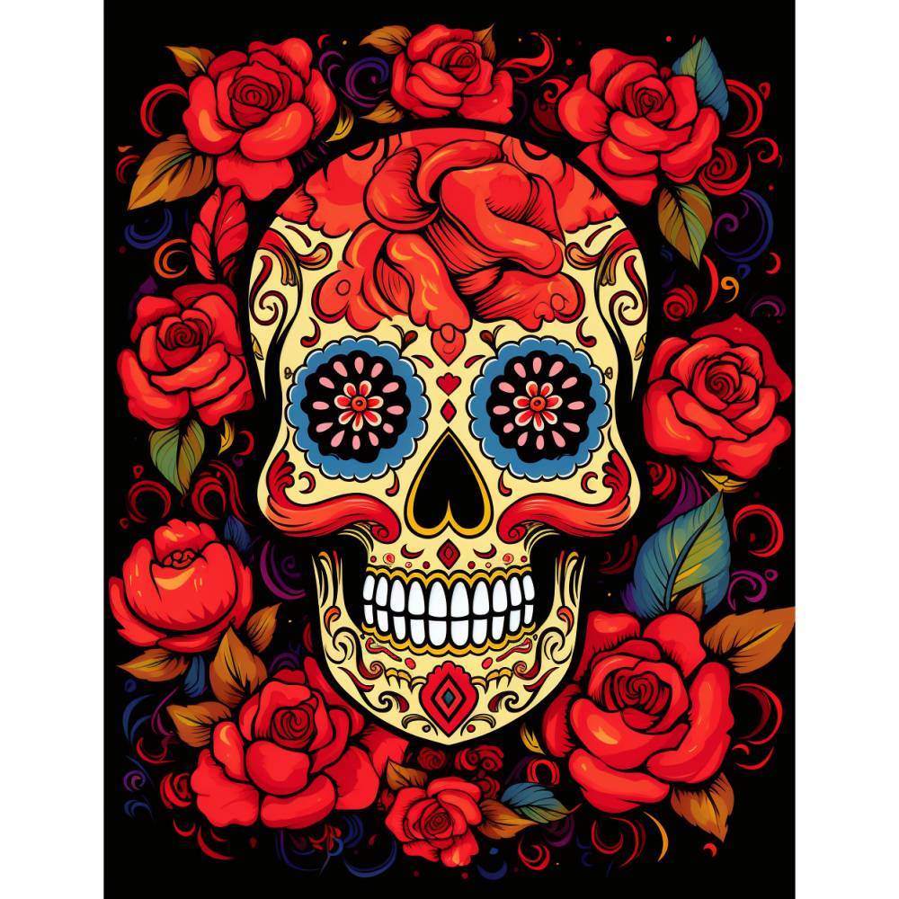 212 Dia De Los Muertos Malbuch Schädel und Frauen zum ausdrucken PDF digital Bild 4