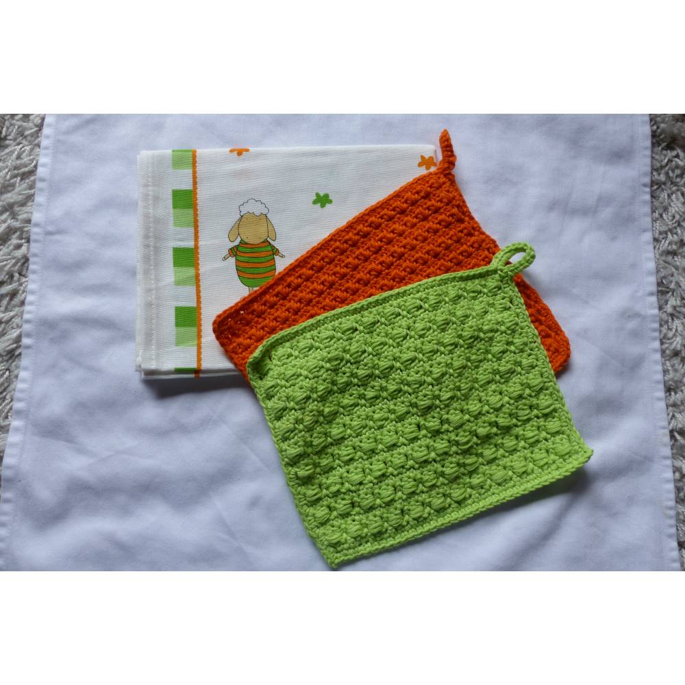 Freebie - Häkelanleitung für ein Spültuch / Topflappen / Topfuntersetzer Bild 2