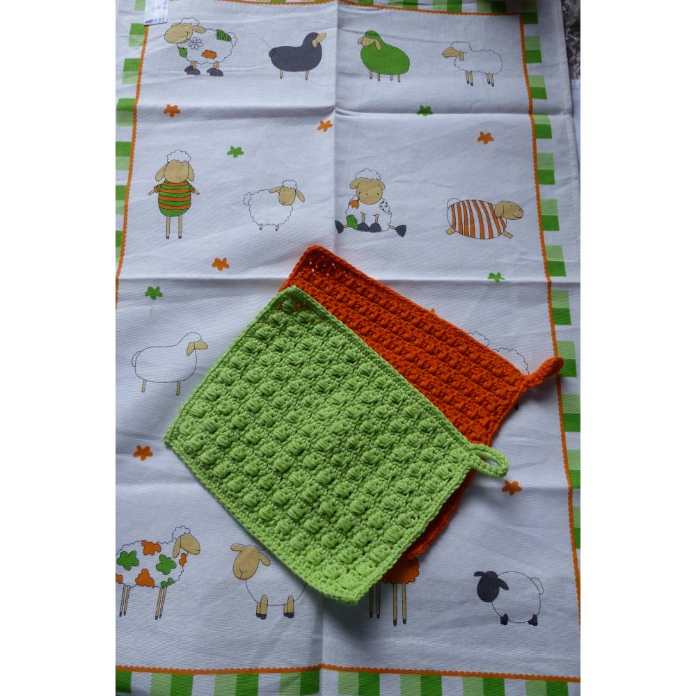 Freebie - Häkelanleitung für ein Spültuch / Topflappen / Topfuntersetzer Bild 3