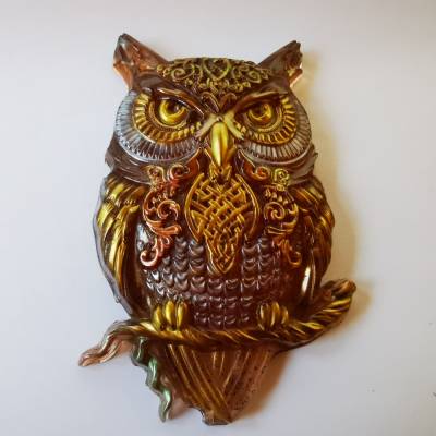 Mystische Eulen-Dekoration – Detailreiche Wanddeko zum Aufhängen