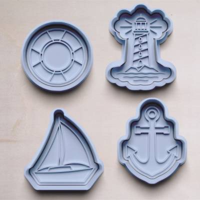 Maritim II Keksausstecher | Cookie Cutters | Ausstechform | Leuchtturm Keksform | Anker Ausstechform | Maritime Motive