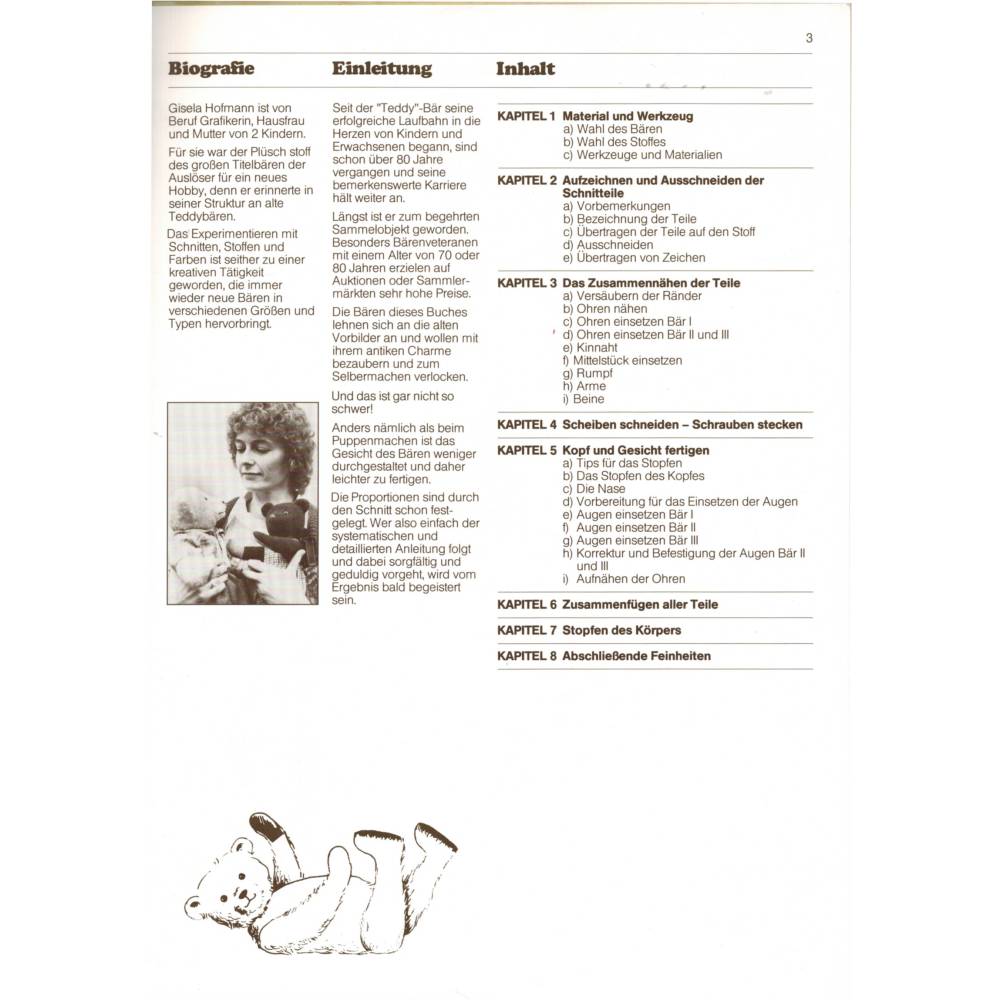 Bären selber machen – Bastelbuch mit Schnittmuster & Anleitung, neuwertig, Anleitungsbogen, Kuschelbär, Bastelheft Bild 6