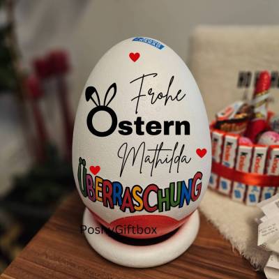 XXL Überraschungsei,Personalisiert/Überraschungsei Geschenk Ostern/Ostereier/XXL Osterei/Osternest /Ü-ei /Osterkörbchen