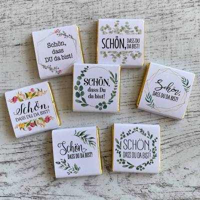 Gastgeschenk Konfirmation Firmung | Schokolade Schokotäfelchen | Schön, dass Du da bist!