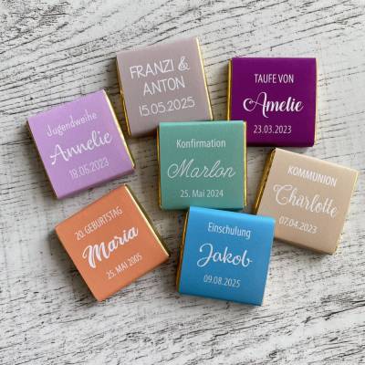 Gastgeschenk Jugendweihe | Schokolade Schokotäfelchen | personalisiert