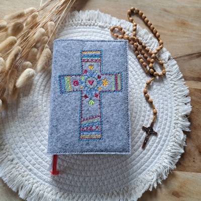 Gotteslobhülle Filz Kommunion 2025 kommt her und esst! personalisierbarer Einband Erstkommunion