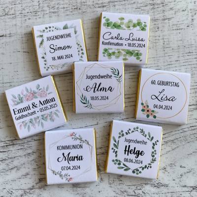 Gastgeschenk Jugendweihe | Schokolade Schokotäfelchen | personalisiert