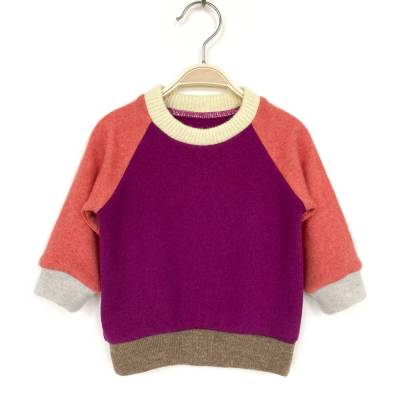 Babypullover Größe 68/74 magenta koralle 100% Kaschmir / Upcycling Kaschmirpullover
